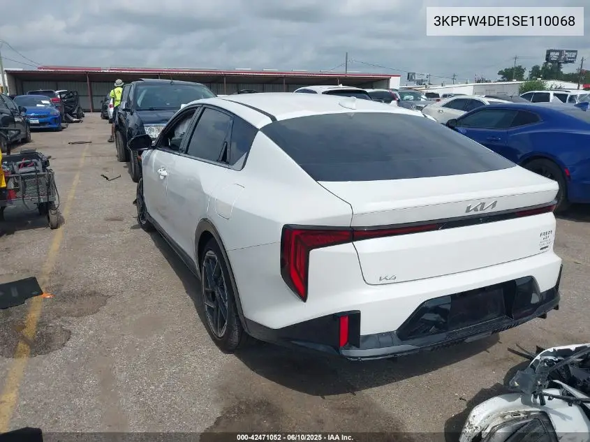 2025 Kia K4 Gt-Line VIN: 3KPFW4DE1SE110068 Lot: 42471052