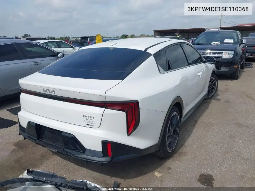 2025 Kia K4 Gt-Line VIN: 3KPFW4DE1SE110068 Lot: 42471052