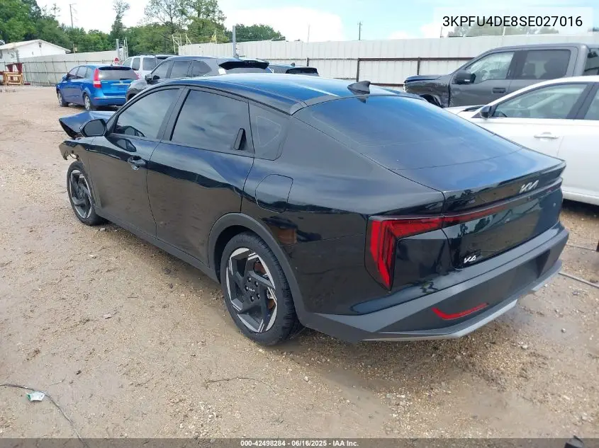 2025 Kia K4 Ex VIN: 3KPFU4DE8SE027016 Lot: 42498284