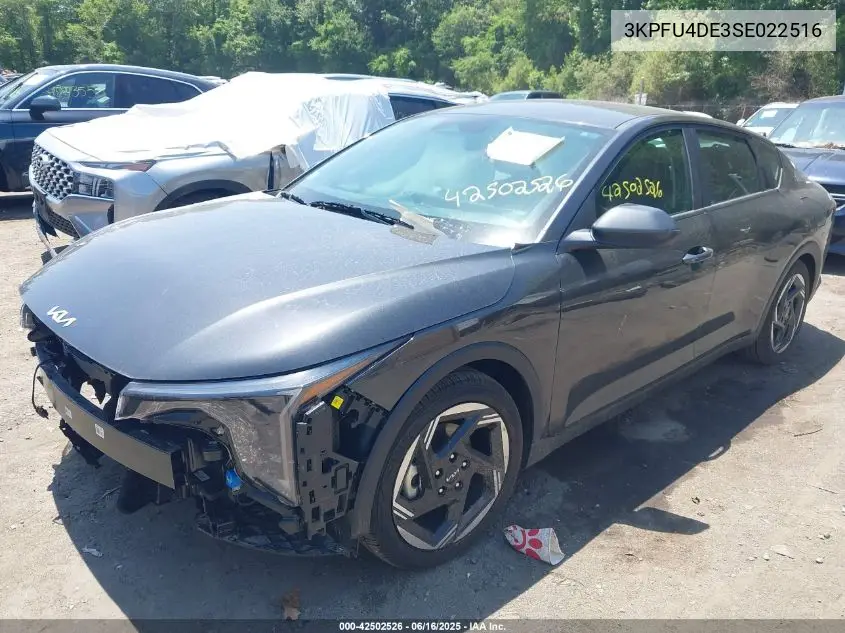 2025 Kia K4 Ex VIN: 3KPFU4DE3SE022516 Lot: 42502526