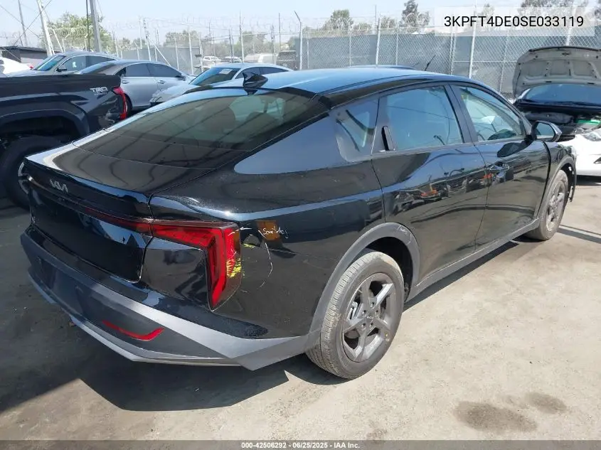 2025 Kia K4 Lxs VIN: 3KPFT4DE0SE033119 Lot: 42506292