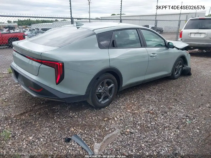 2025 Kia K4 Lxs VIN: 3KPFT4DE4SE026576 Lot: 42506710