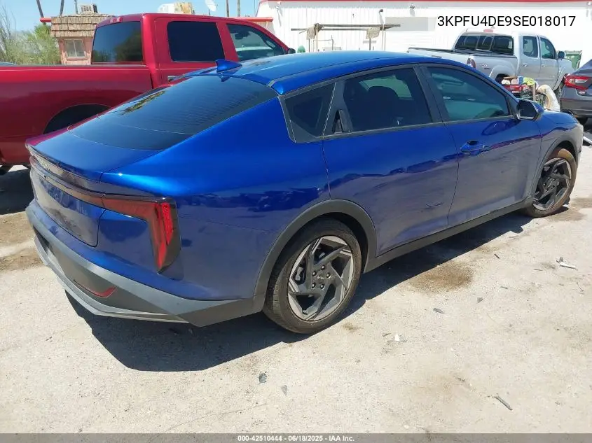 2025 Kia K4 Ex VIN: 3KPFU4DE9SE018017 Lot: 42510444