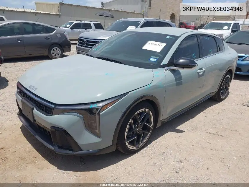 2025 Kia K4 Gt-Line VIN: 3KPFW4DEXSE034348 Lot: 42516343