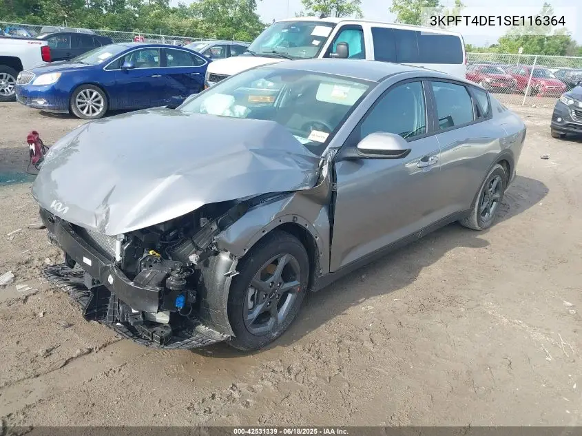 2025 Kia K4 Lxs VIN: 3KPFT4DE1SE116364 Lot: 42531339