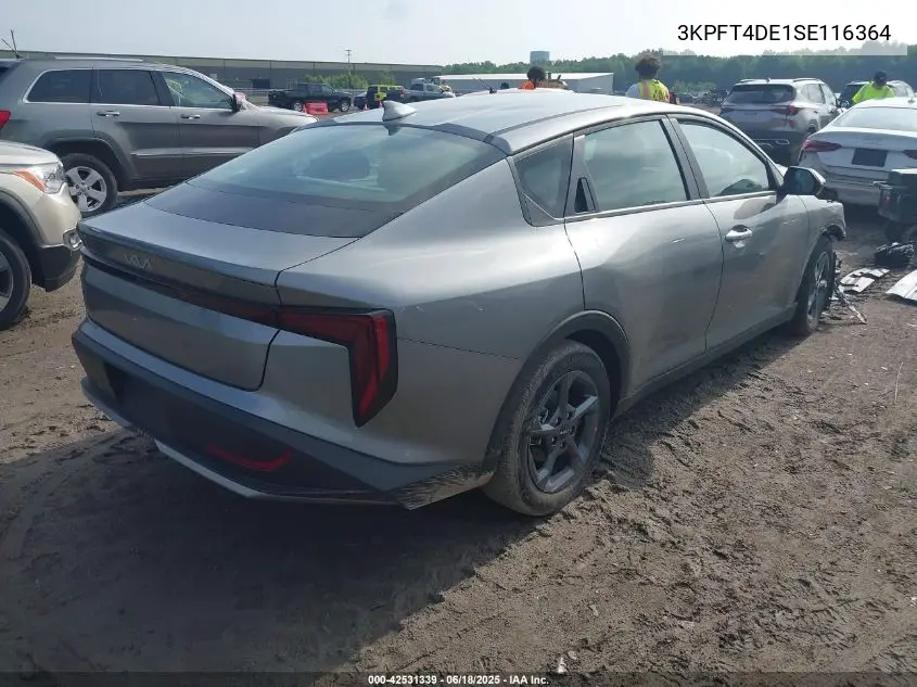 2025 Kia K4 Lxs VIN: 3KPFT4DE1SE116364 Lot: 42531339