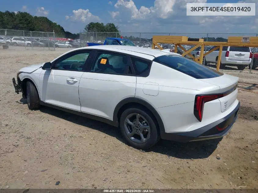 2025 Kia K4 Lxs VIN: 3KPFT4DE4SE019420 Lot: 42572545