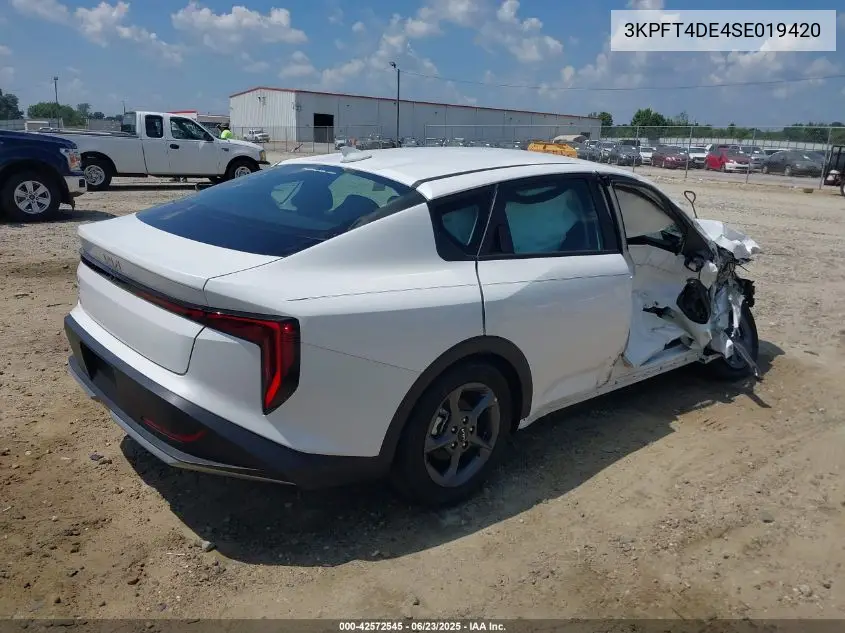 2025 Kia K4 Lxs VIN: 3KPFT4DE4SE019420 Lot: 42572545