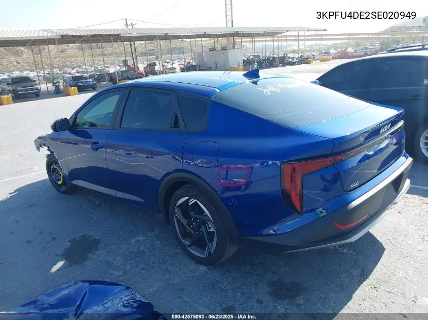 2025 Kia K4 Ex VIN: 3KPFU4DE2SE020949 Lot: 42575093