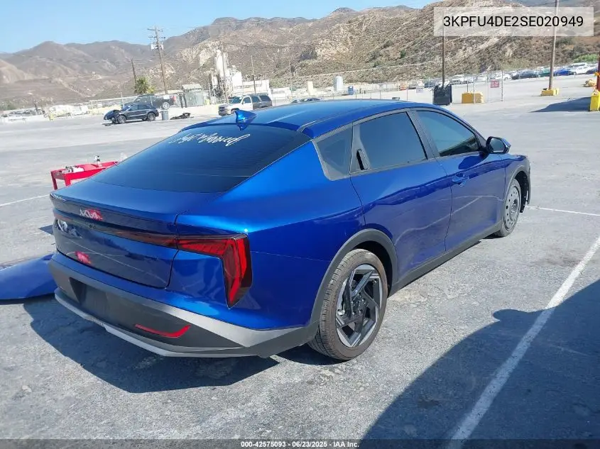 2025 Kia K4 Ex VIN: 3KPFU4DE2SE020949 Lot: 42575093