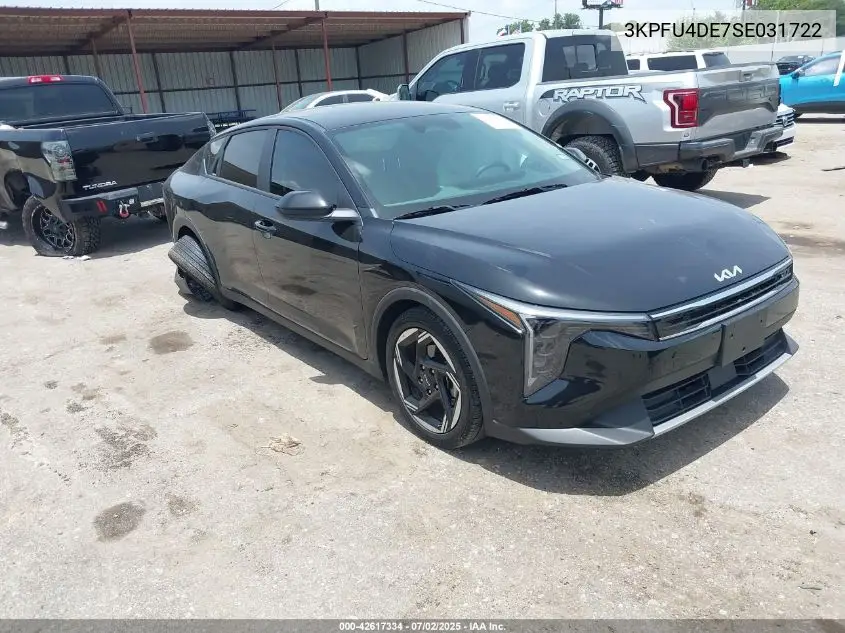 2025 Kia K4 Ex VIN: 3KPFU4DE7SE031722 Lot: 42617334