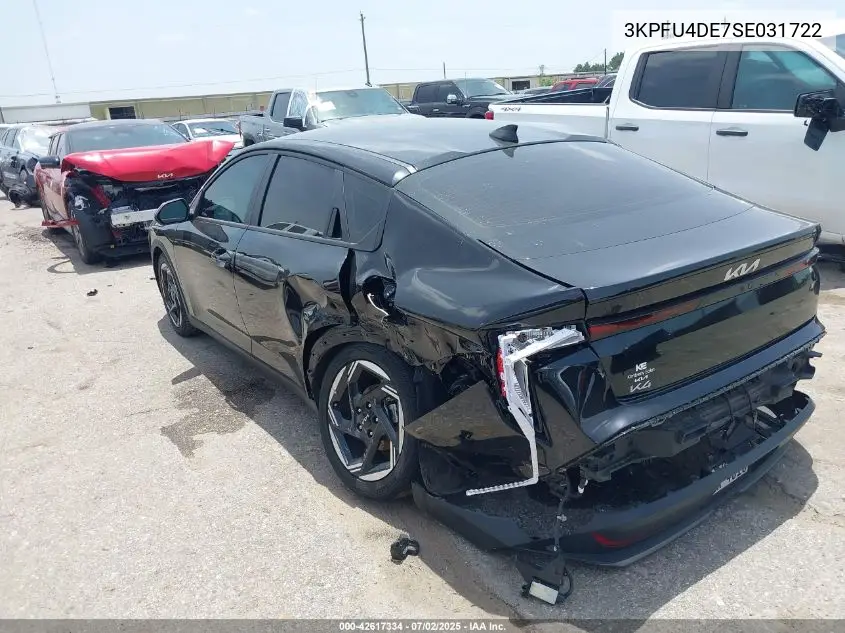 2025 Kia K4 Ex VIN: 3KPFU4DE7SE031722 Lot: 42617334