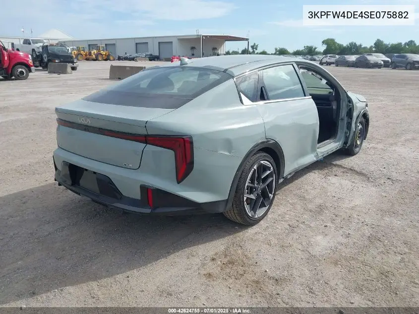 2025 Kia K4 Gt-Line VIN: 3KPFW4DE4SE075882 Lot: 42624755