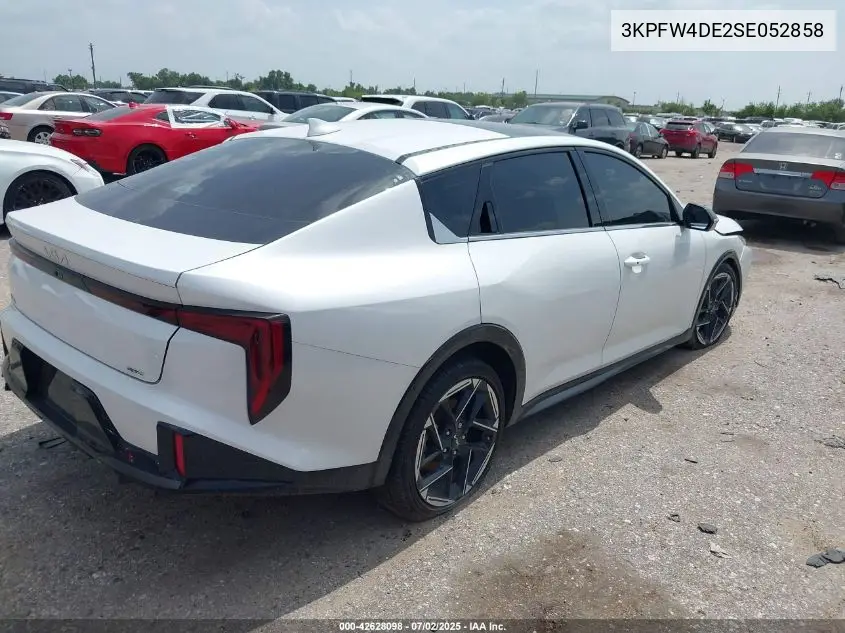 2025 Kia K4 Gt-Line VIN: 3KPFW4DE2SE052858 Lot: 42628098