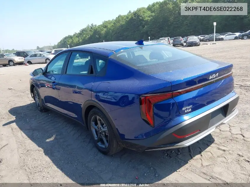 2025 Kia K4 Lxs VIN: 3KPFT4DE6SE022268 Lot: 42648910