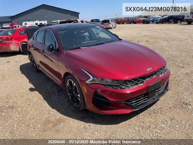 2021 Kia K5 Gt Line VIN: 5XXG64J23MG078216 Lot: 20206644