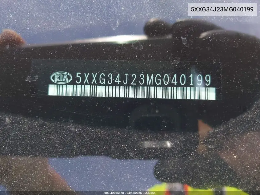 2021 Kia K5 Ex VIN: 5XXG34J23MG040199 Lot: 42065878