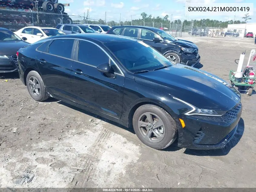 2021 Kia K5 Lx VIN: 5XXG24J21MG001419 Lot: 42247638