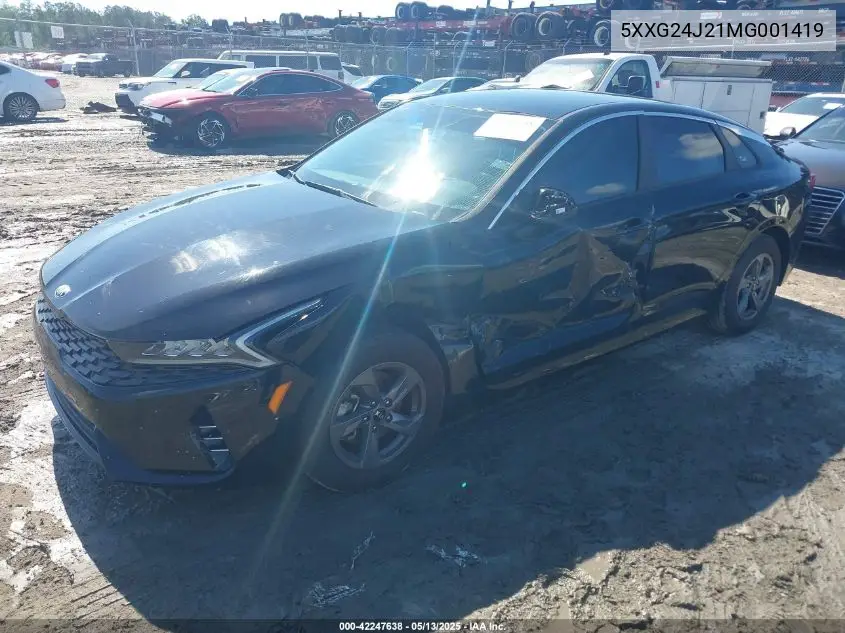 2021 Kia K5 Lx VIN: 5XXG24J21MG001419 Lot: 42247638