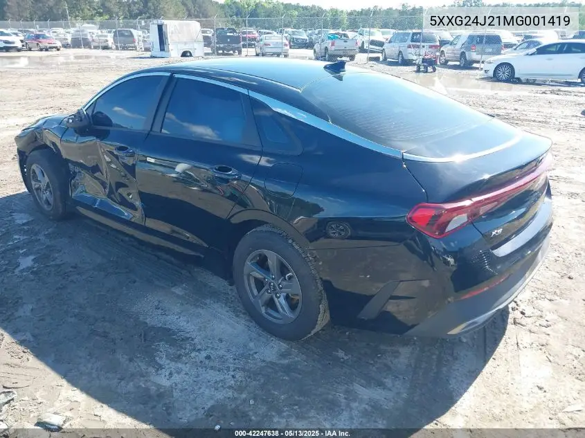2021 Kia K5 Lx VIN: 5XXG24J21MG001419 Lot: 42247638