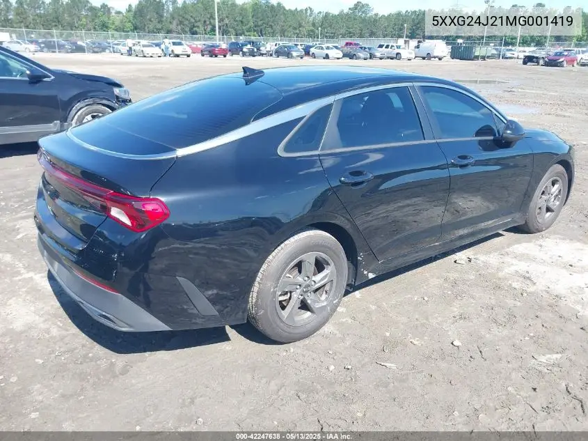 2021 Kia K5 Lx VIN: 5XXG24J21MG001419 Lot: 42247638