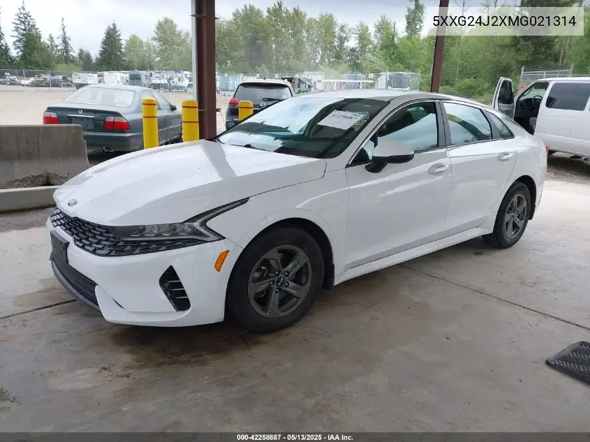 2021 Kia K5 Lx VIN: 5XXG24J2XMG021314 Lot: 42258887