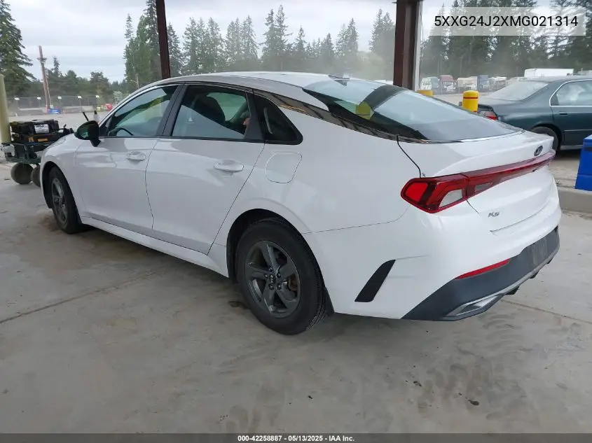 2021 Kia K5 Lx VIN: 5XXG24J2XMG021314 Lot: 42258887