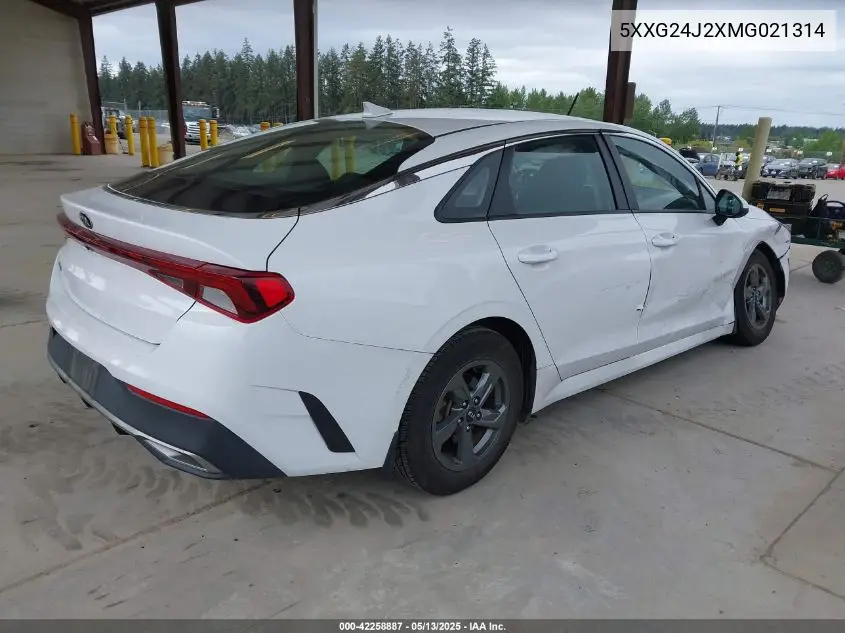 2021 Kia K5 Lx VIN: 5XXG24J2XMG021314 Lot: 42258887