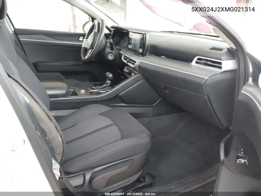 2021 Kia K5 Lx VIN: 5XXG24J2XMG021314 Lot: 42258887