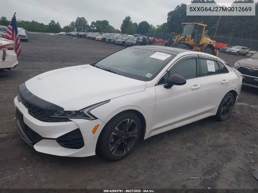 2021 Kia K5 Gt-Line VIN: 5XXG64J27MG012669 Lot: 42563761