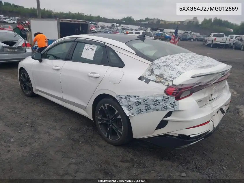 2021 Kia K5 Gt-Line VIN: 5XXG64J27MG012669 Lot: 42563761