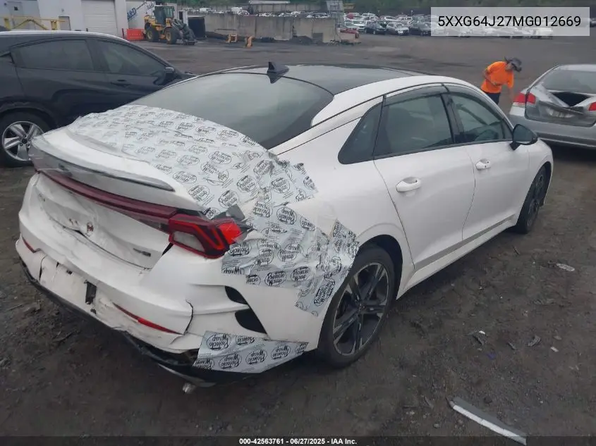 2021 Kia K5 Gt-Line VIN: 5XXG64J27MG012669 Lot: 42563761
