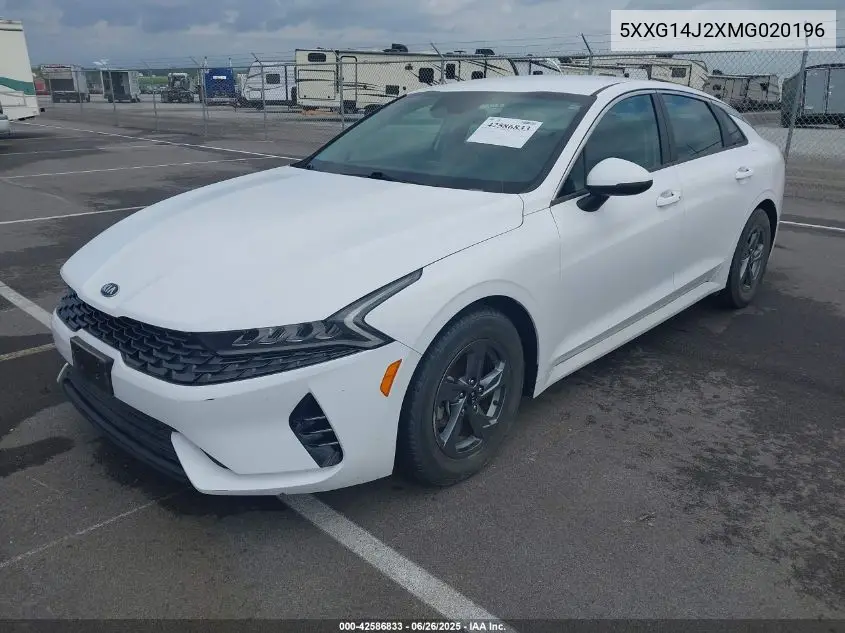 2021 Kia K5 Lxs VIN: 5XXG14J2XMG020196 Lot: 42586833