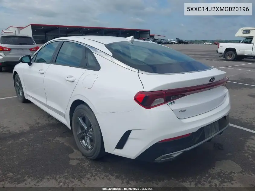 2021 Kia K5 Lxs VIN: 5XXG14J2XMG020196 Lot: 42586833