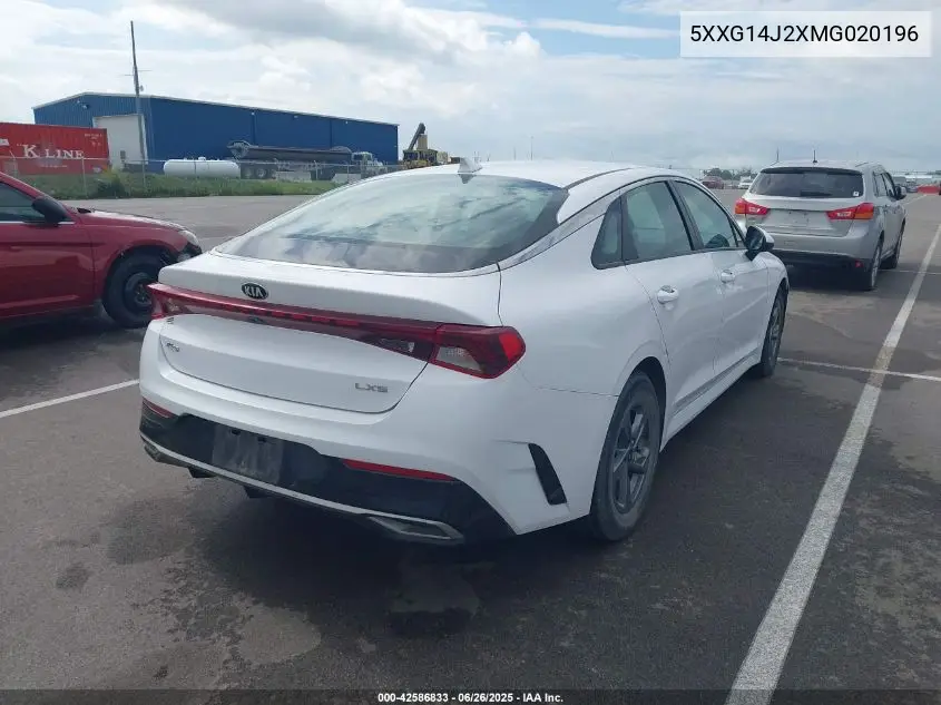 2021 Kia K5 Lxs VIN: 5XXG14J2XMG020196 Lot: 42586833