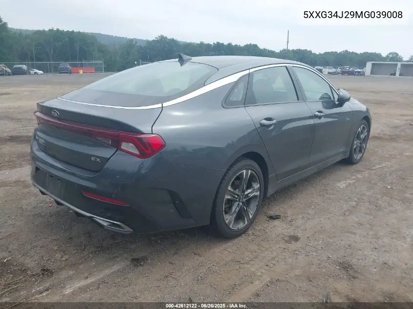 2021 Kia K5 Ex VIN: 5XXG34J29MG039008 Lot: 42612122