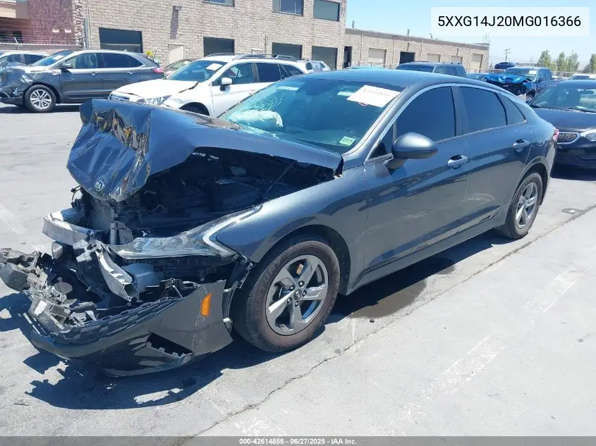 2021 Kia K5 Lxs VIN: 5XXG14J20MG016366 Lot: 42614856