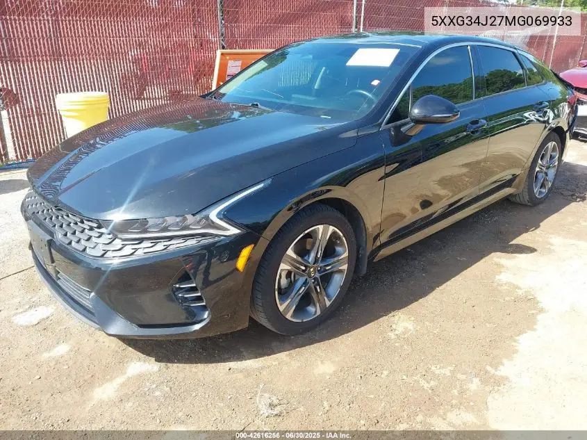 2021 Kia K5 Ex VIN: 5XXG34J27MG069933 Lot: 42616256