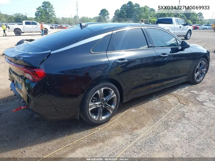 2021 Kia K5 Ex VIN: 5XXG34J27MG069933 Lot: 42616256