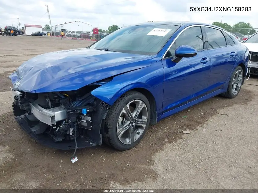2022 Kia K5 Ex VIN: 5XXG34J2XNG158283 Lot: 42231549