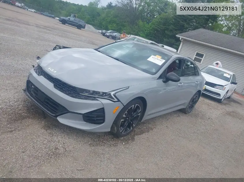 2022 Kia K5 Gt-Line VIN: 5XXG64J21NG129181 Lot: 42238102