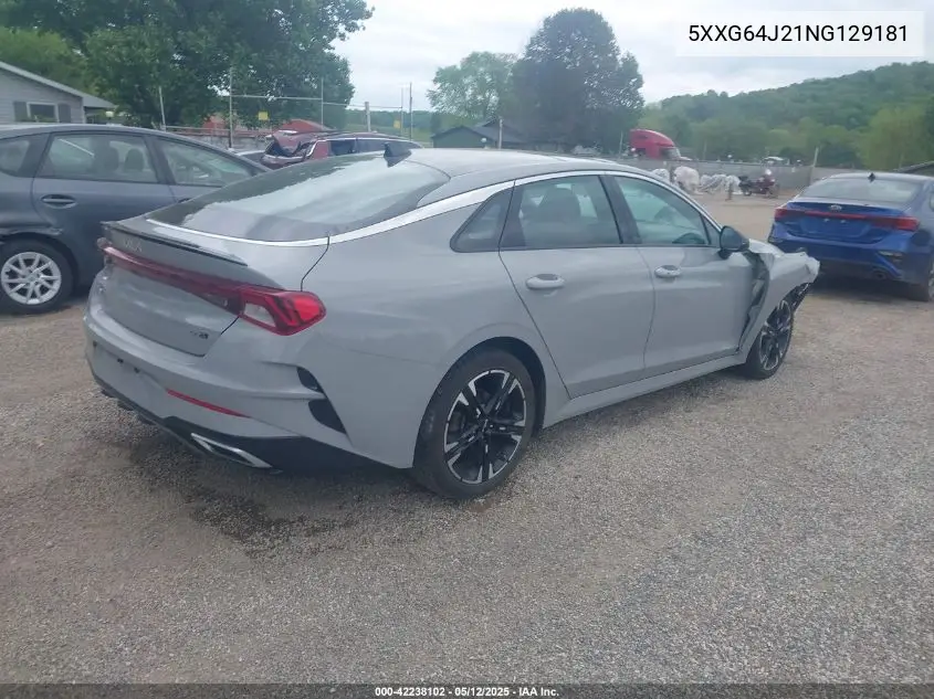 2022 Kia K5 Gt-Line VIN: 5XXG64J21NG129181 Lot: 42238102