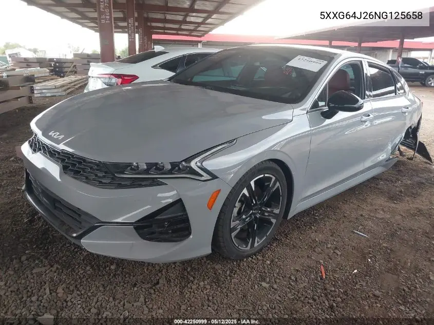 2022 Kia K5 Gt-Line VIN: 5XXG64J26NG125658 Lot: 42250999