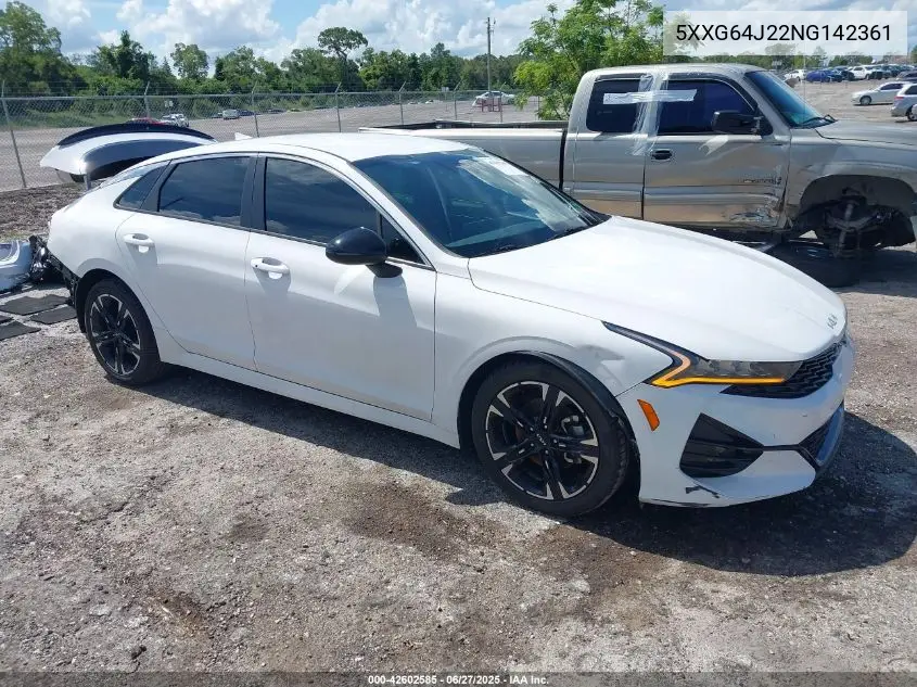2022 Kia K5 Gt-Line VIN: 5XXG64J22NG142361 Lot: 42602585