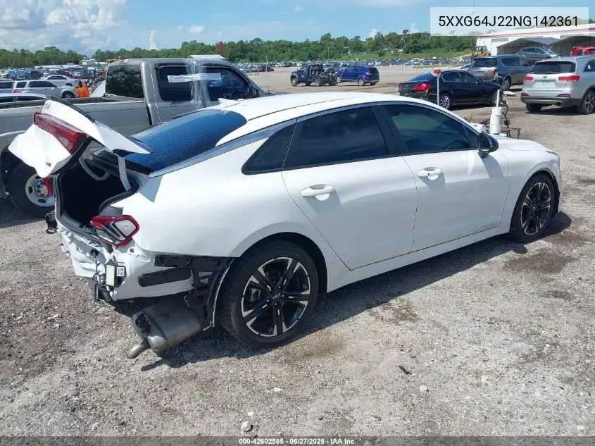 2022 Kia K5 Gt-Line VIN: 5XXG64J22NG142361 Lot: 42602585