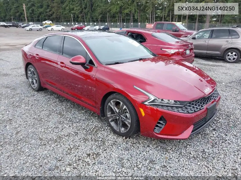 2022 Kia K5 Ex VIN: 5XXG34J24NG140250 Lot: 42610038