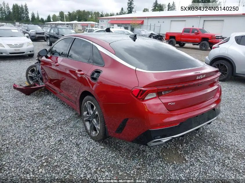 2022 Kia K5 Ex VIN: 5XXG34J24NG140250 Lot: 42610038