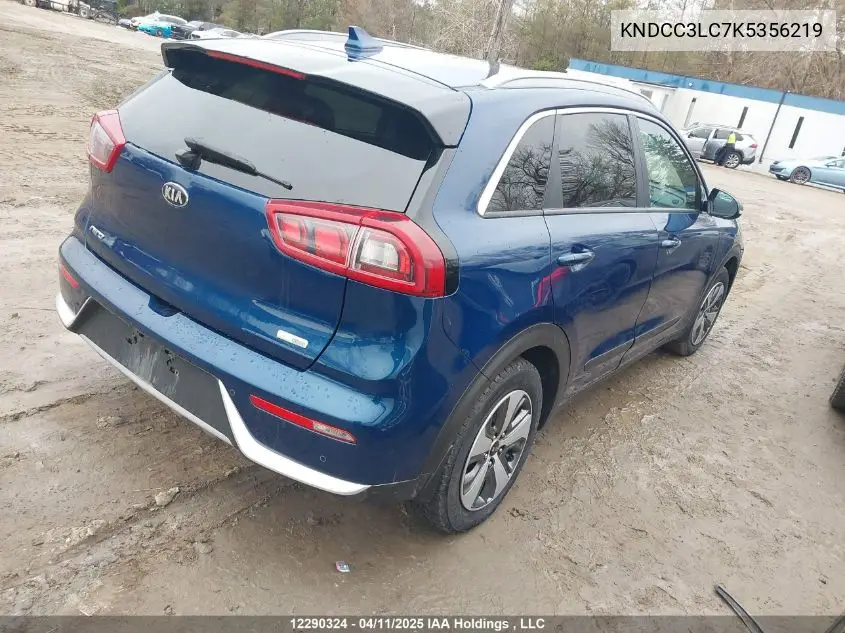 2019 Kia Niro Ex/Touring S VIN: KNDCC3LC7K5356219 Lot: 12290324