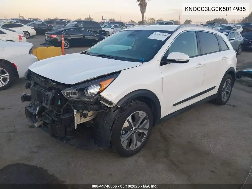 2019 Kia Niro Ev Ex VIN: KNDCC3LG0K5014985 Lot: 41746056