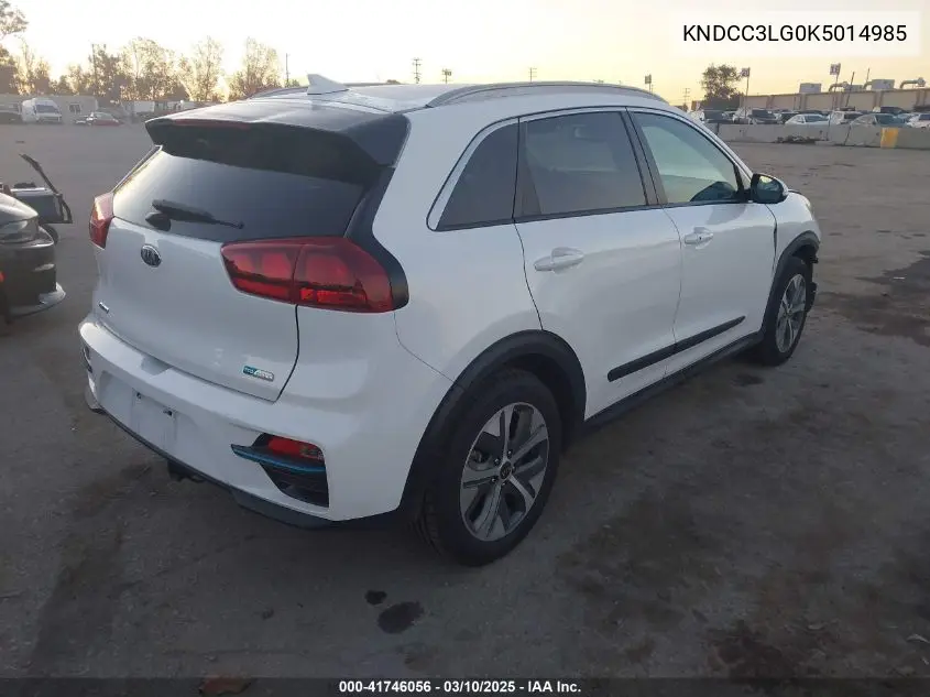 2019 Kia Niro Ev Ex VIN: KNDCC3LG0K5014985 Lot: 41746056